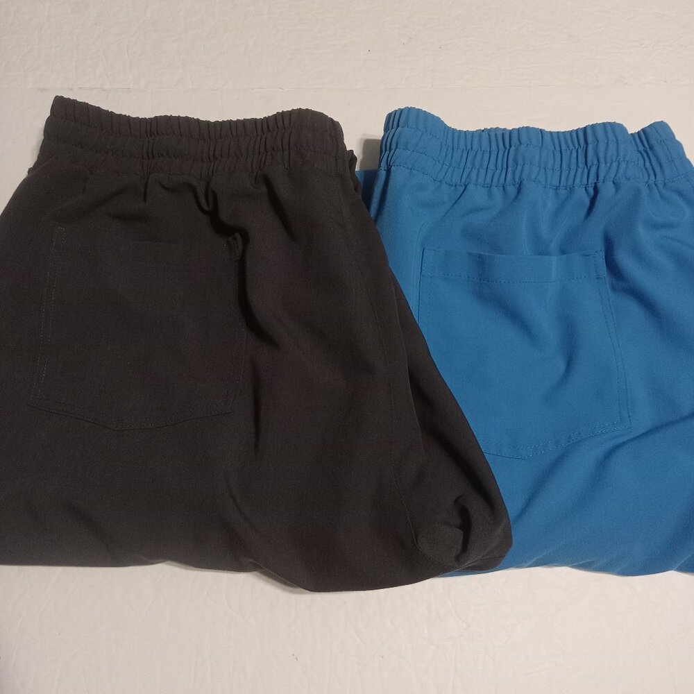 Garde Malade Women's Jogger Scrub Pants Black and Classic Blue Size 3XL 2 Pair